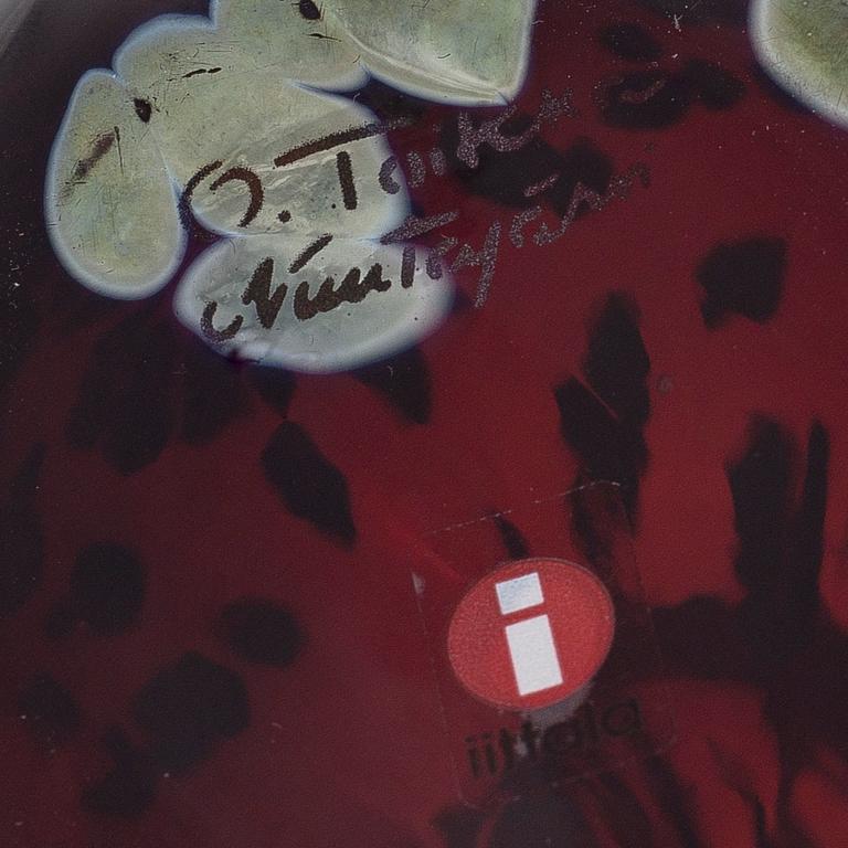 Oiva Toikka, A glass bird, signed O. Toikka Nuutajärvi.