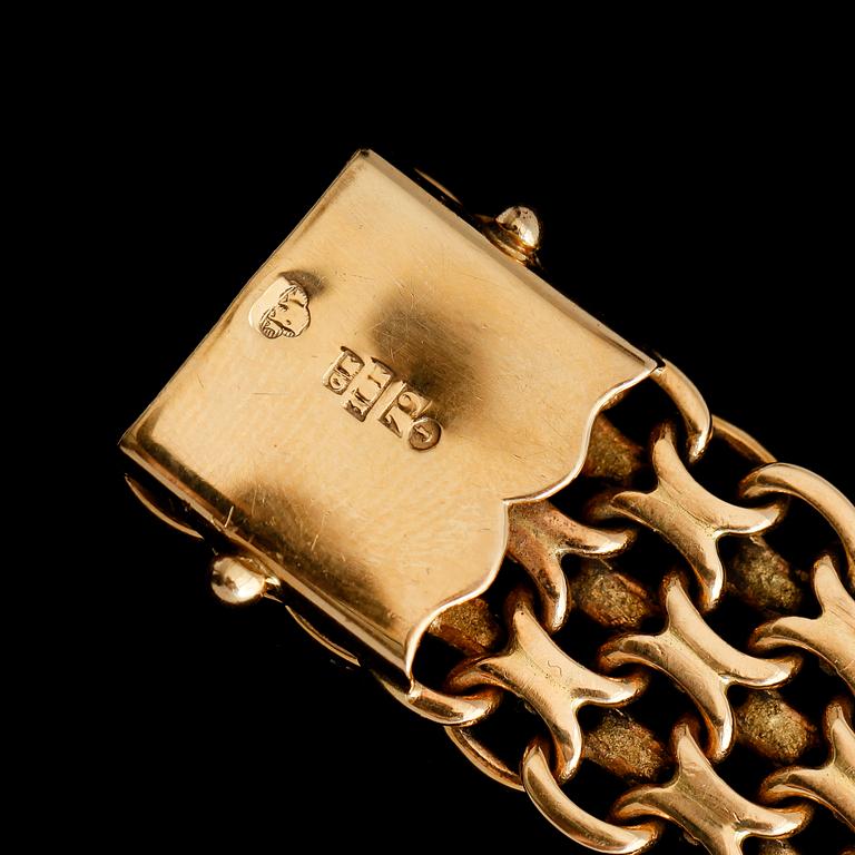 ARMBAND, 18K rött och vitt guld. Vikt 56 ca g.