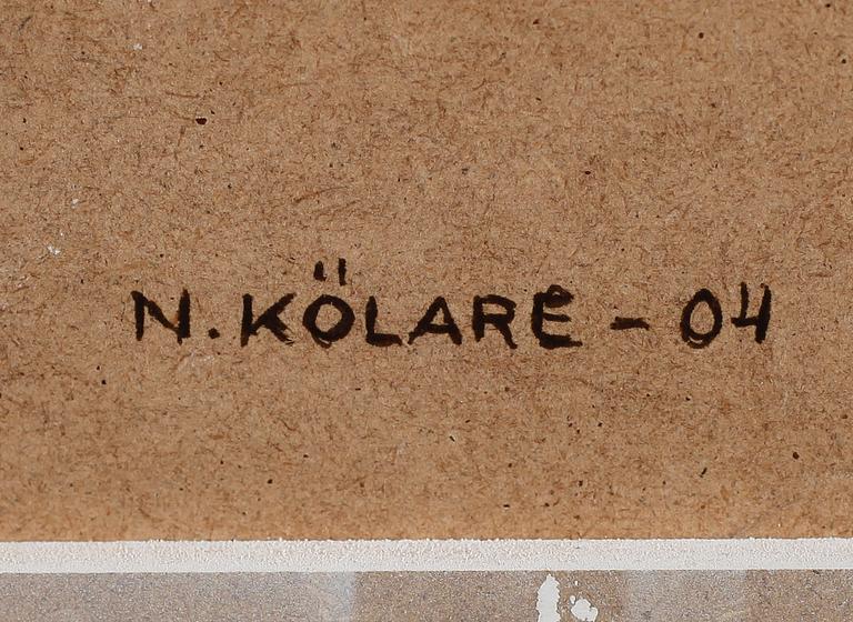 NILS KÖLARE, blandteknik, signerad a tergo och daterad 04.