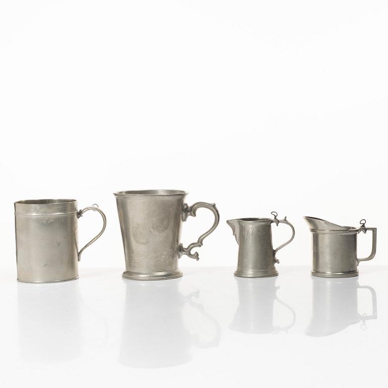 Measuring vessels/measures, 11 pcs. various masters. 19th century.