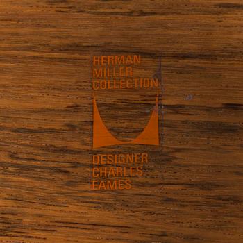 A armchair and footstool, "Lounge Chair", Charles & Ray Eames, USA, Herman Miller, 1970s,