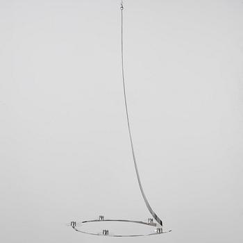 Nils Nisbel, NILS NISBEL, a five-light sterling chandelier, Sigtuna, Sweden 1982.