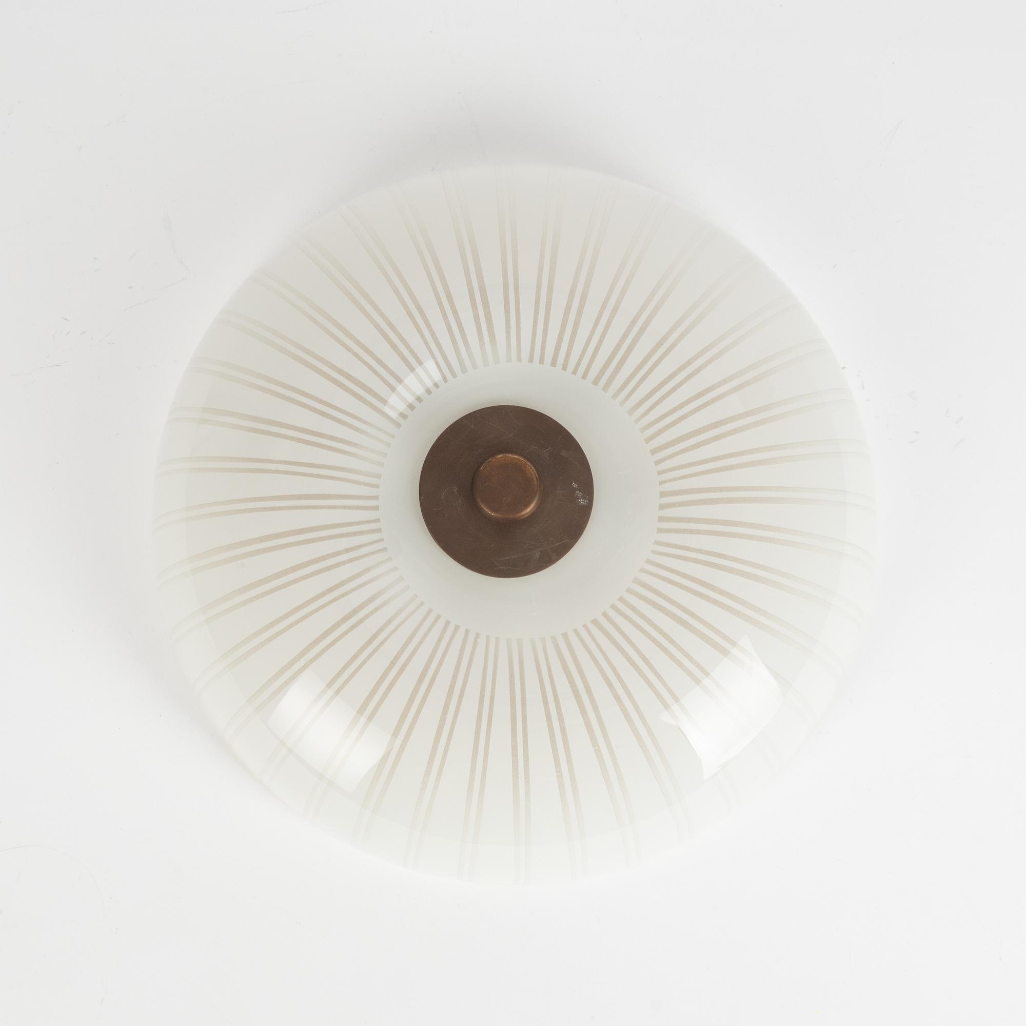 A pair of Swedish Modern ceiling lamps, 1940's.