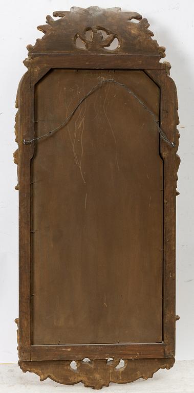 A gilt-gesso rococ-style mirror, 20th century.