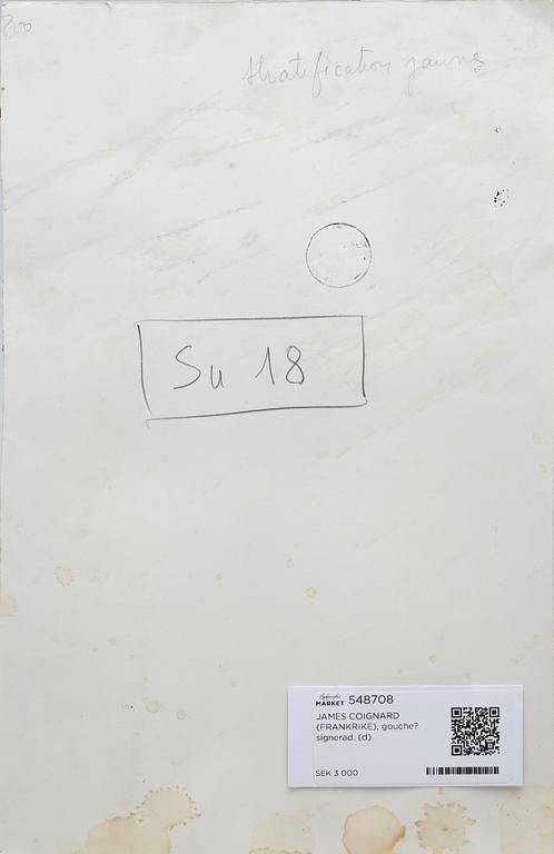 JAMES COIGNARD, gouache, signerad.
