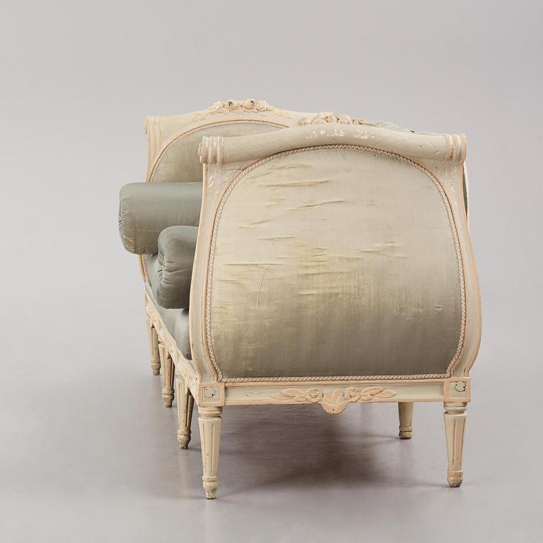 A Gustavian sofa attributed to C. F. Flodin (chairmaker in Stockholm 1776-95).