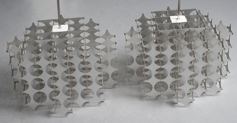 Mario Marenco, a pair of "Cynthia" ceiling lamps, for Artemide, Italy 1968.