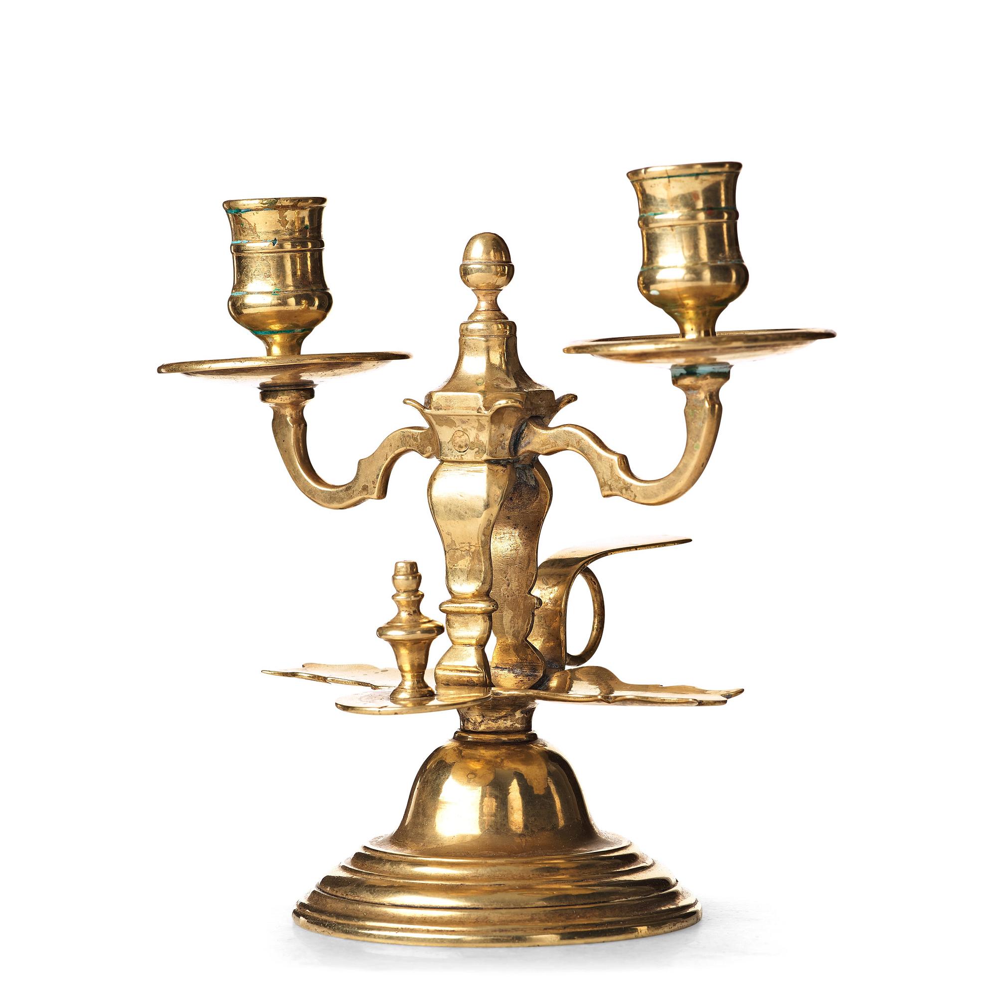NATTLJUSSTAKE, för två ljus, senbarock, 1700-talets början.