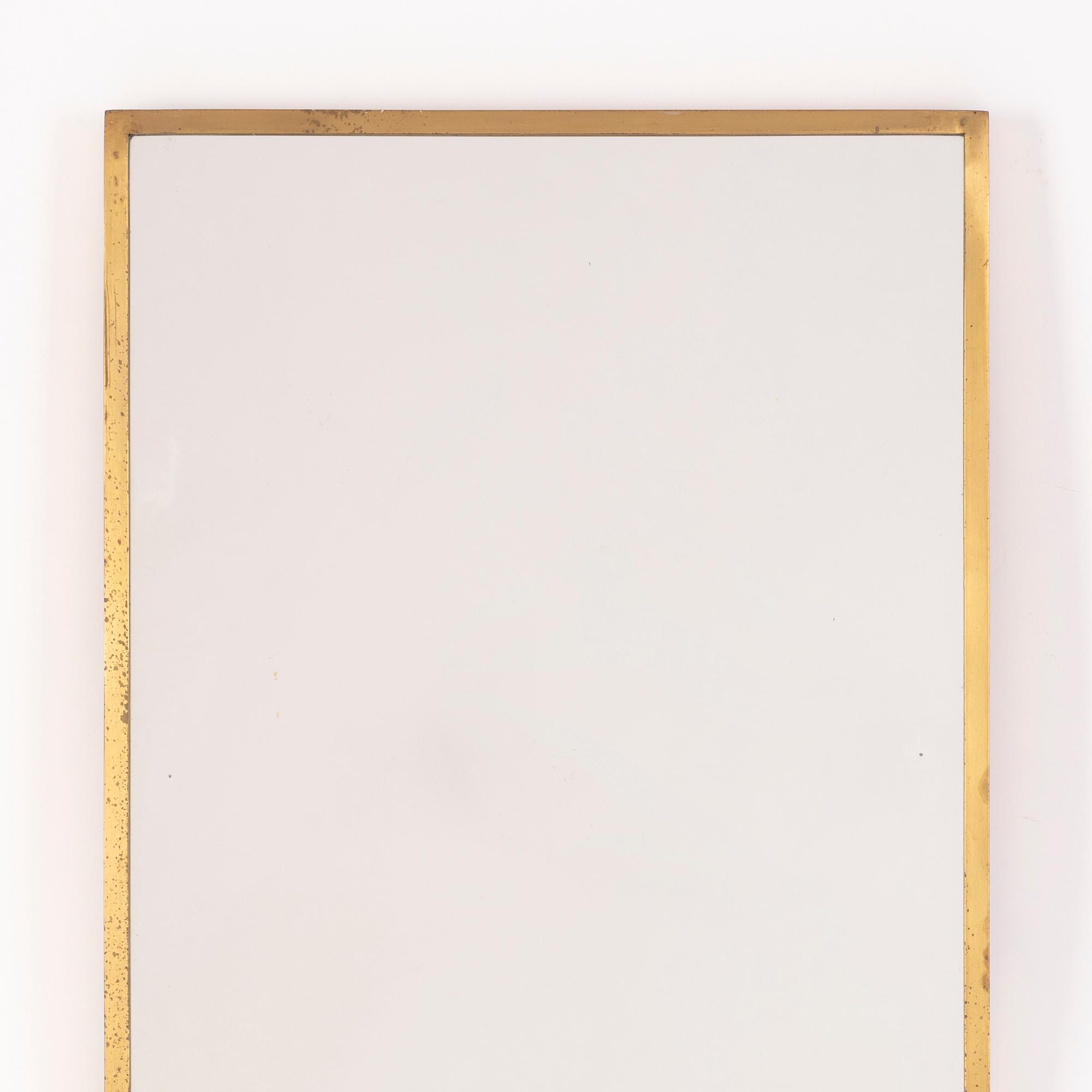 A brass mirror, Glasmäster, Markaryd, 1960's.