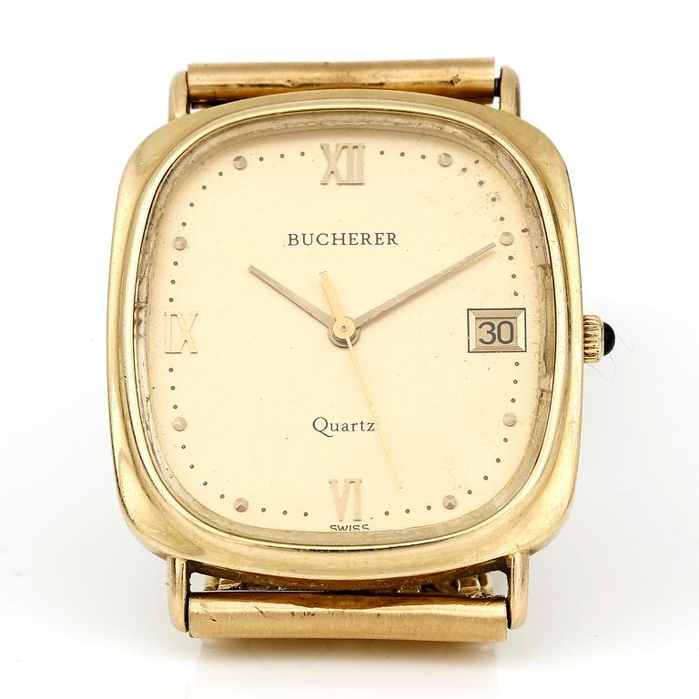 HERRARMBANDSUR, Bucherer, Schweiz, 18K guld.