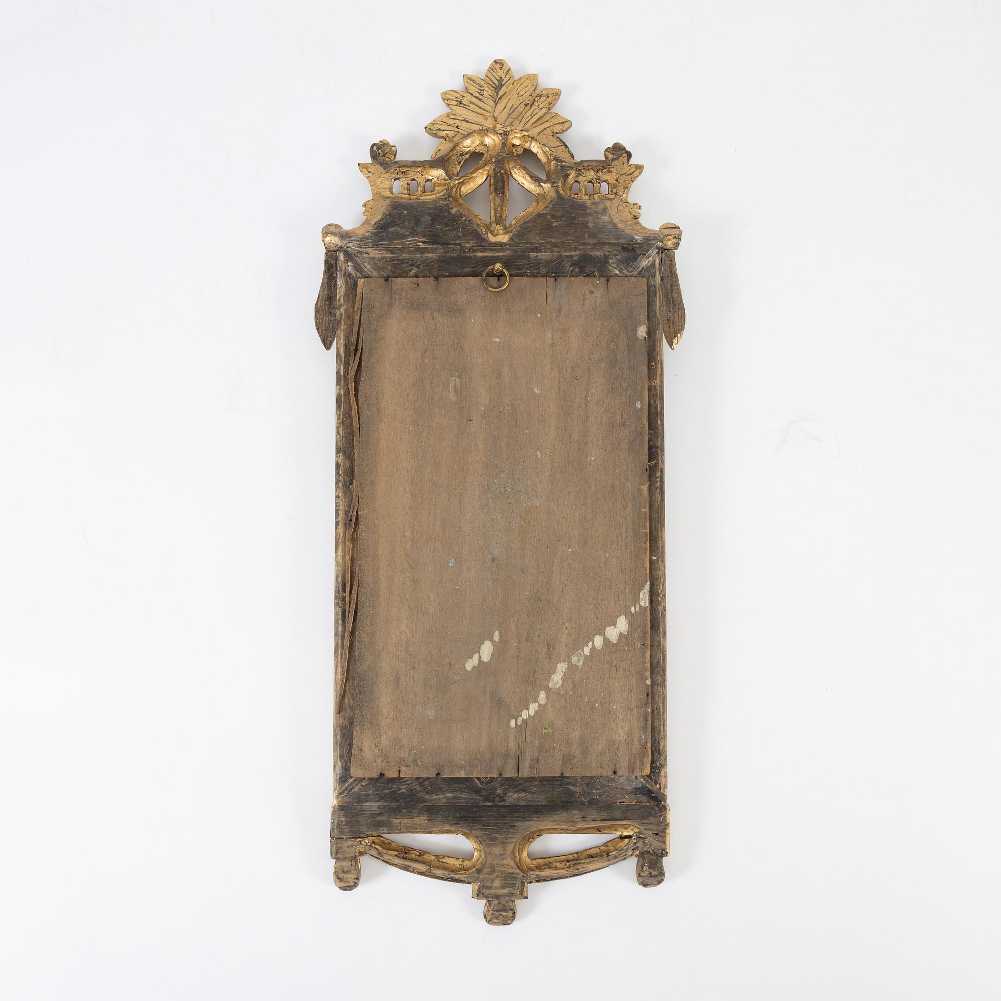 A Gustavian style mirror, late 19th Century.