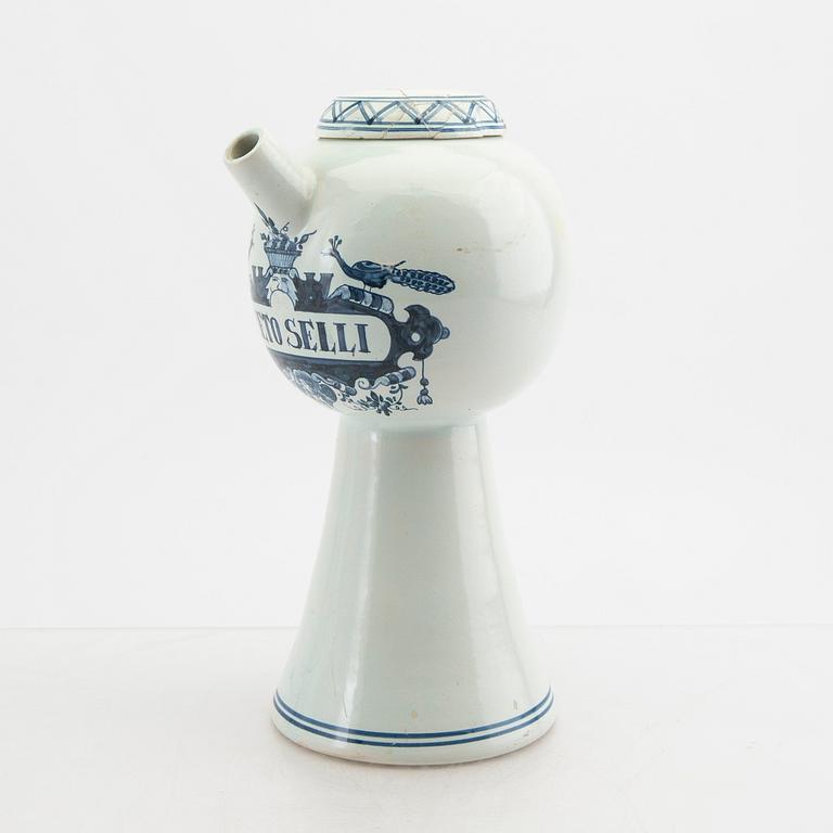 Dish and jug with lid Delft mid-20th century faience.