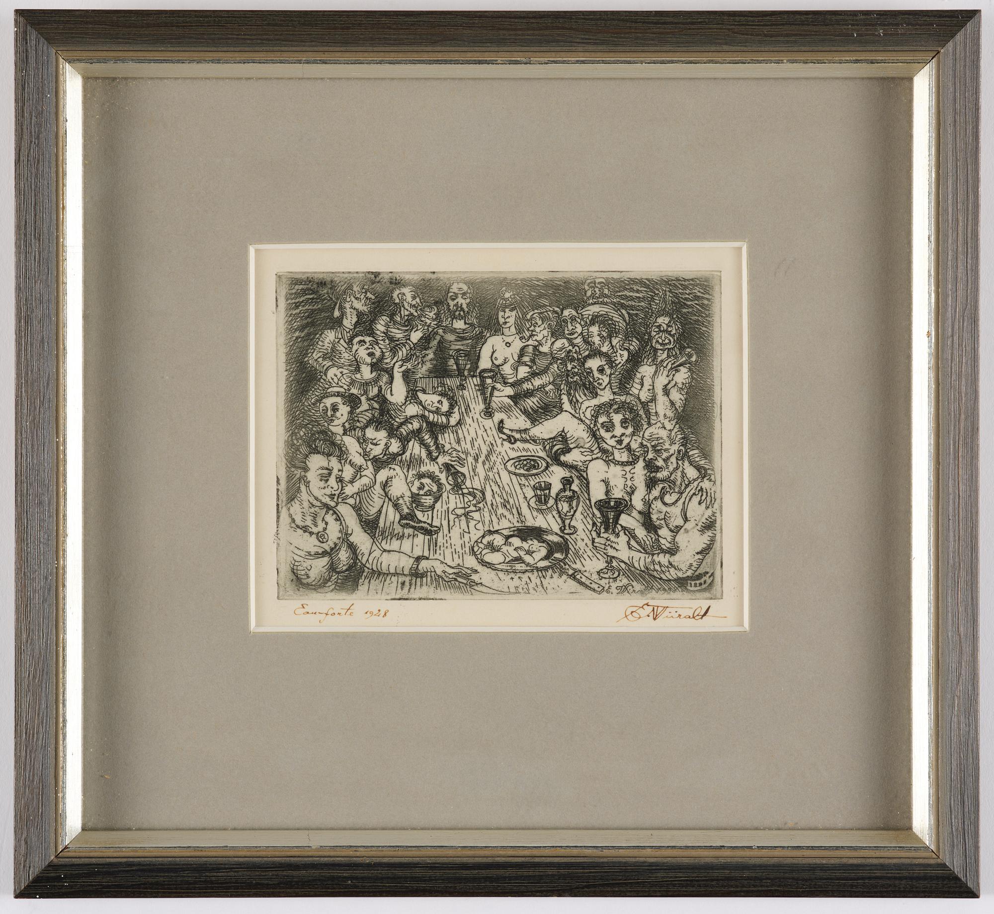 Eduard Wiiralt, "Sööming (Orgia)".