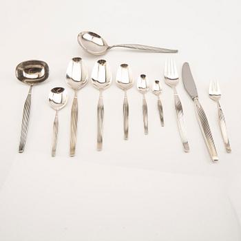 Henning Seidelin, cutlery set 78 pieces "Savoy" silver-plated for Frigast Denmark from the 1960s.