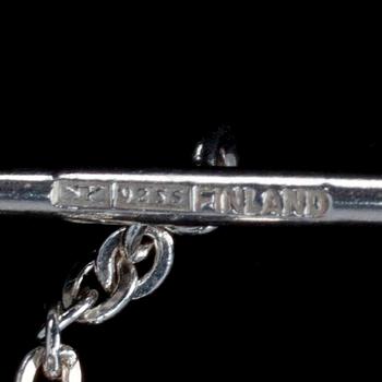 ARMSMYCKE, silver, Elis Kauppi, Kupittaan Kulta, Åbo, 1960-tal.