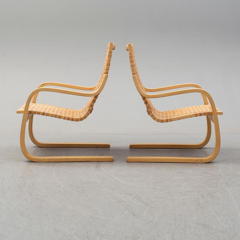 ALVAR AALTO, fåtöljer, ett par, modell 406.