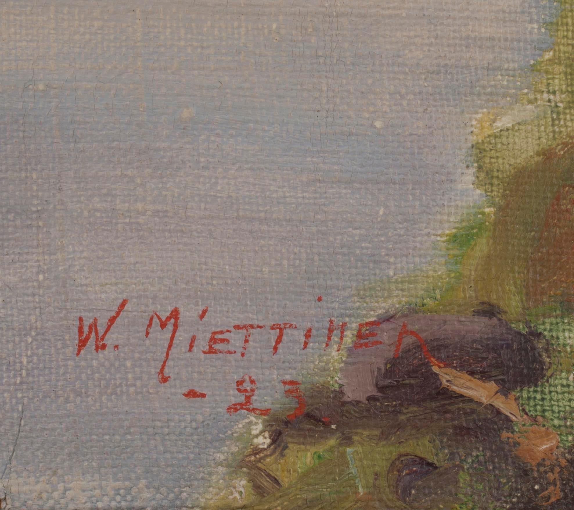 WOLDEMAR MIETTINEN, olja på masonit, sign. och dat. -23.