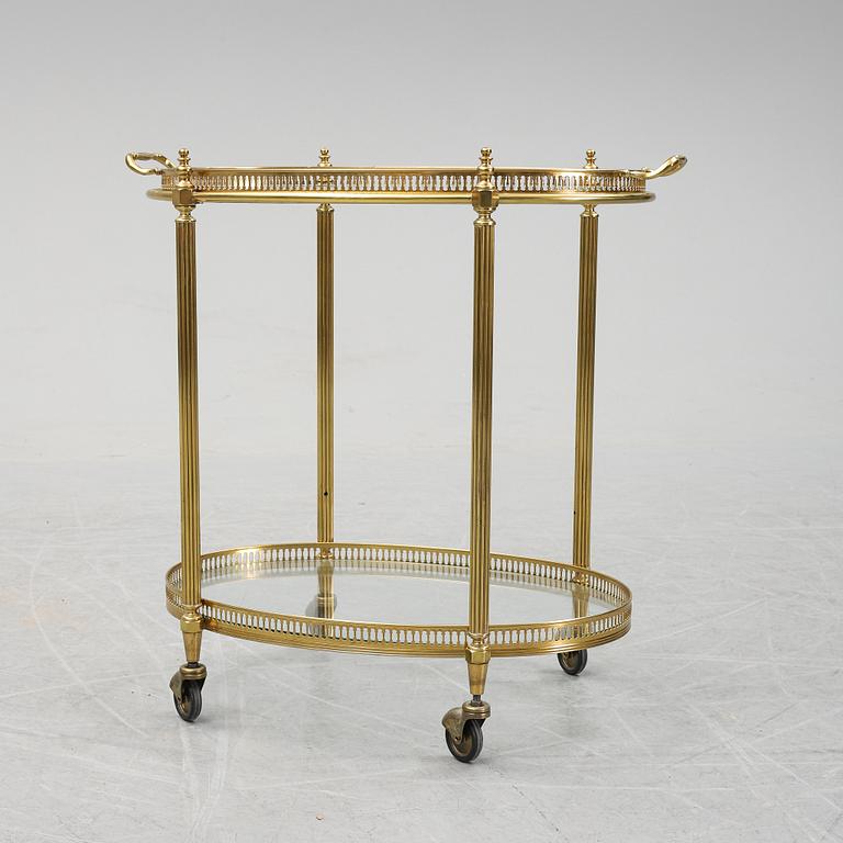 A brass drink trolley, 1960/70's.