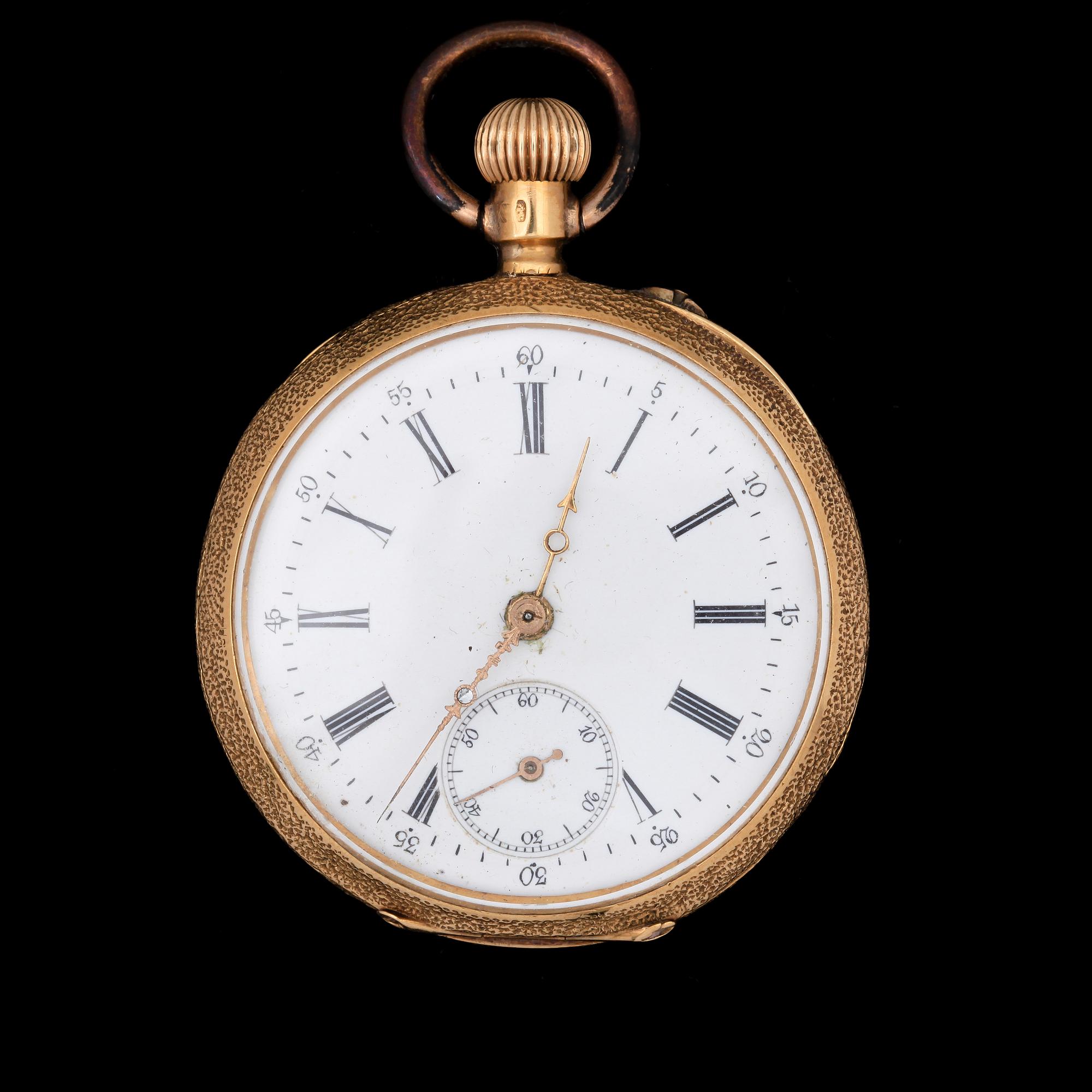 DAMFICKUR, 18k guld, 1900-talets första hälft. Tot vikt ca 40g.