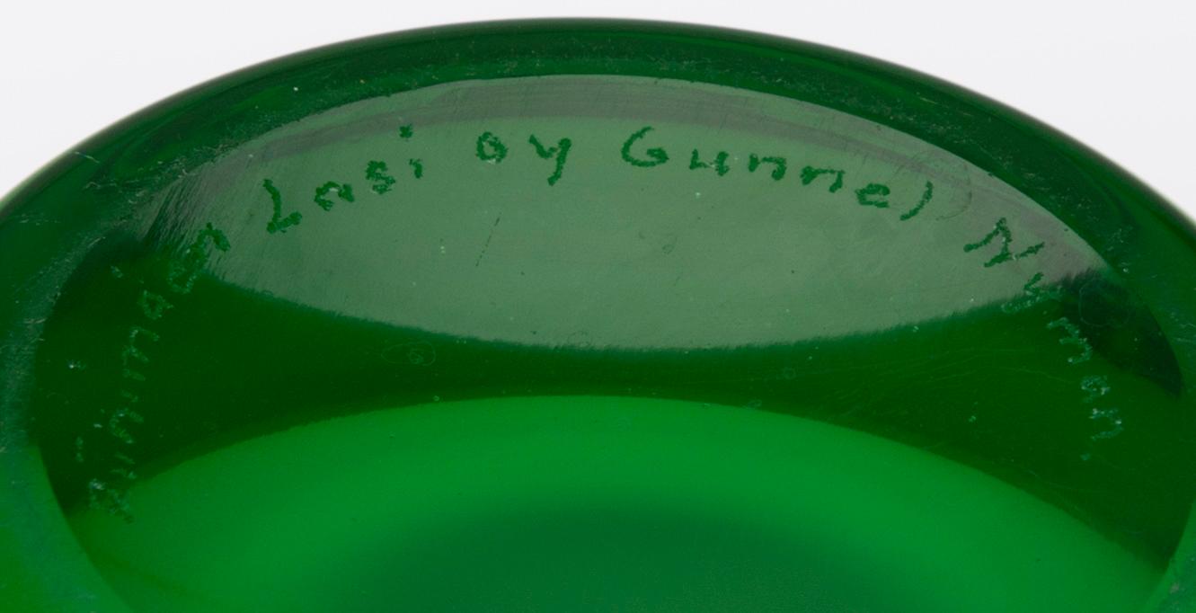 GUNNEL NYMAN, vas "Snäckan". Signerad Riihimäen lasi Oy Gunnel Nyman". 1950-tal.
