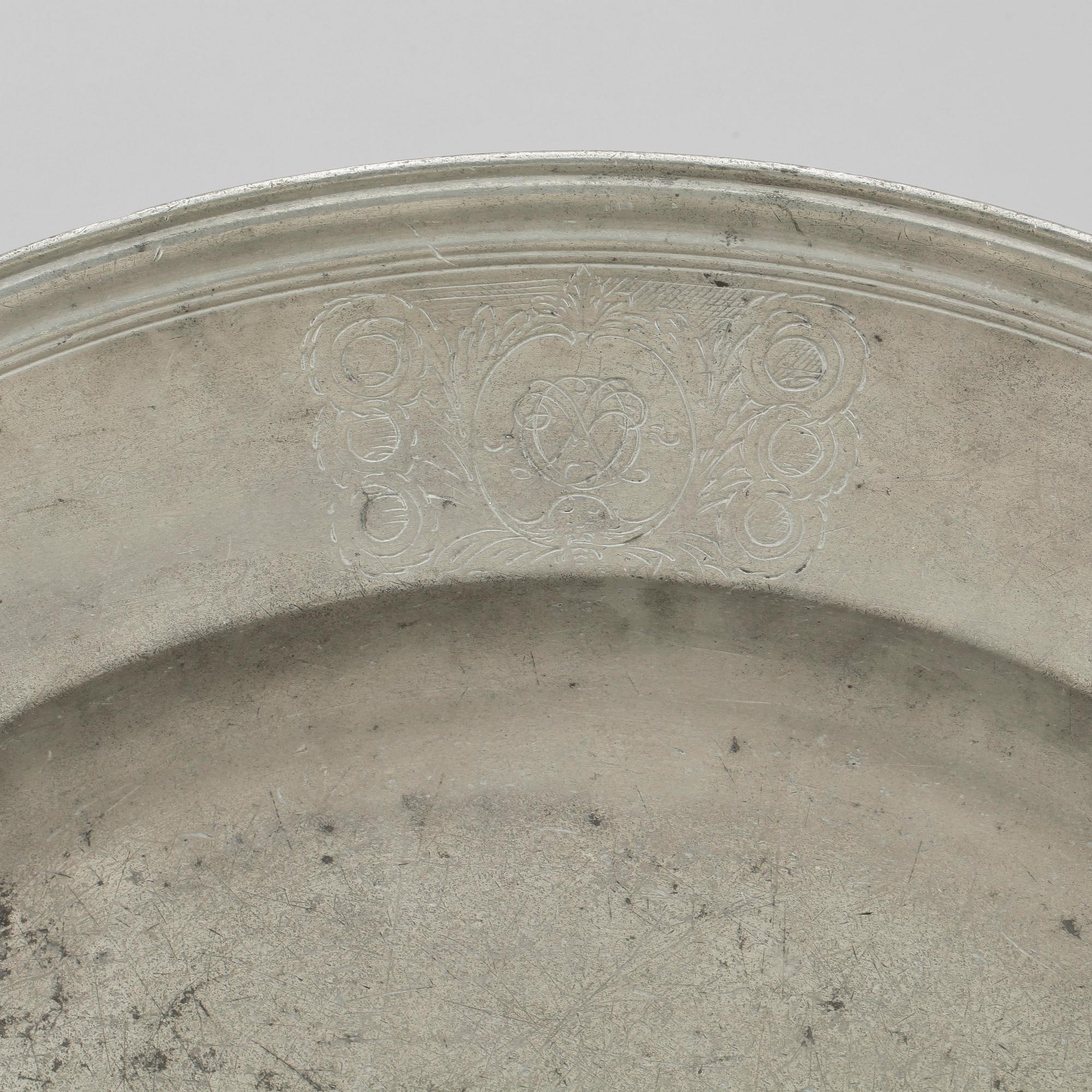 FAT, tenn, otydliga stämplar, 1700-tal.