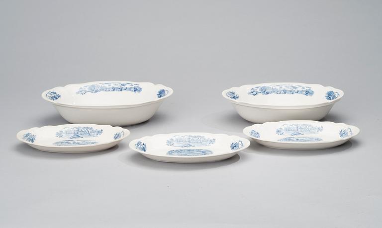 MATSERVIS, 74 delar, porslin, "English Gardens", Johnson Brothers, England 1900-första hälft.