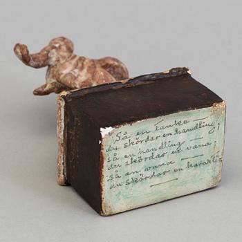 TORE STRINDBERG, sculpture, terracotta, signed.