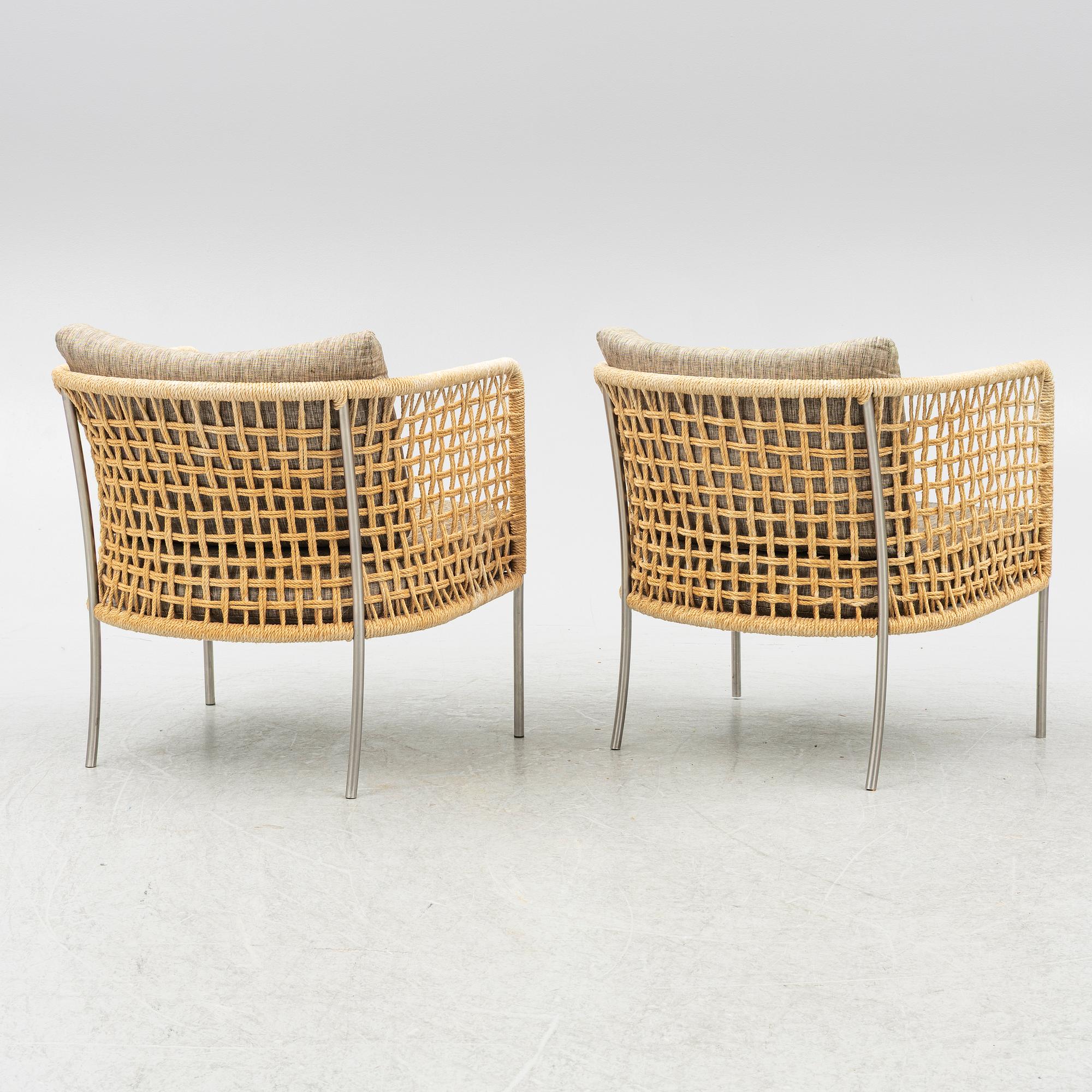 Piero Lissoni, a pair of 'Café Armchair', Living Divani.