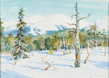 EINARI JUNTTILA, vesiväri, signeerattu ja päivätty -72.