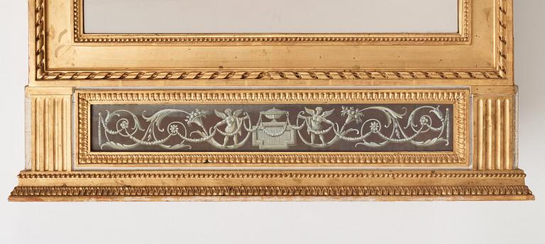 A late Gustavian late 18th century mirror.