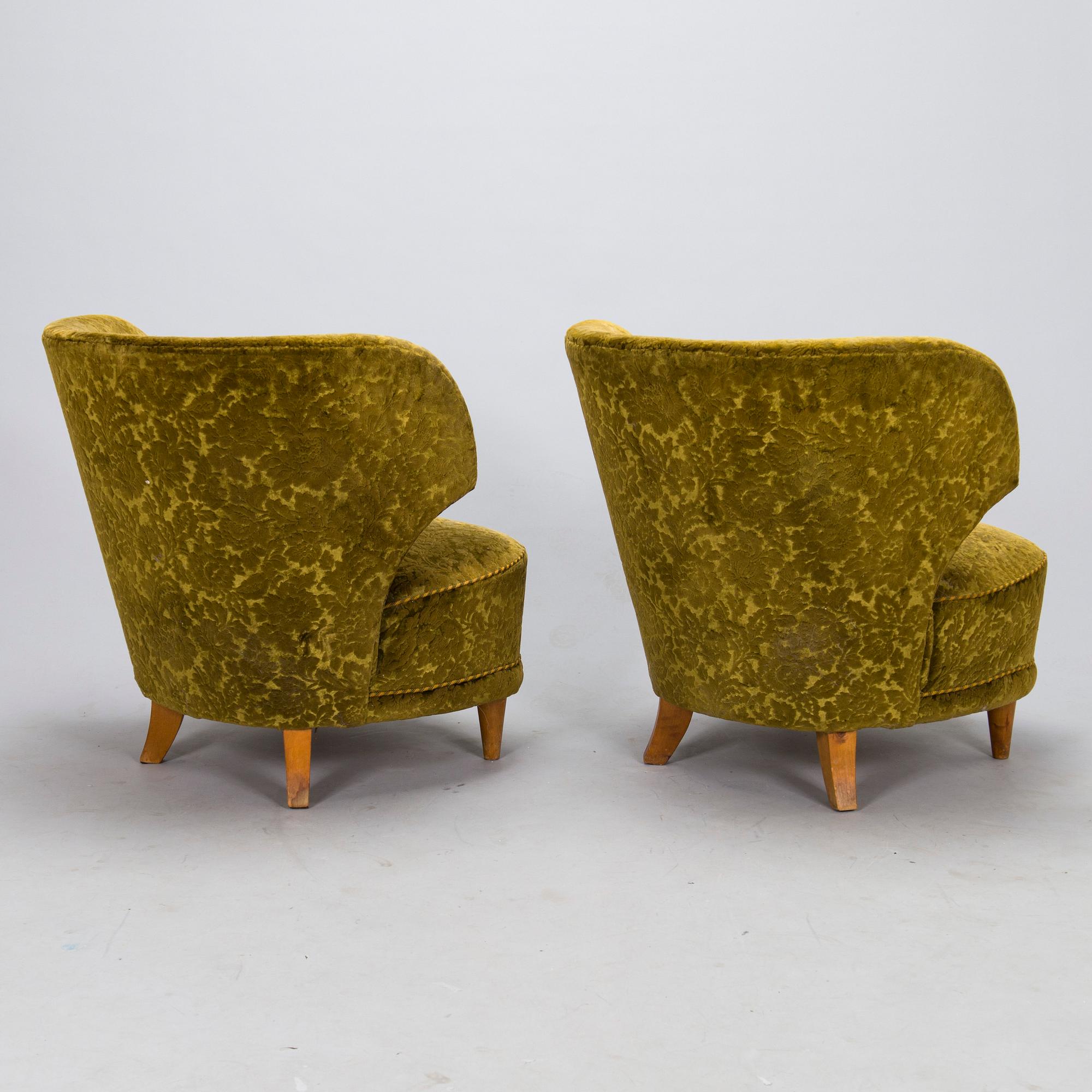 Fåtöljer, ett par, 1900-talets mitt.