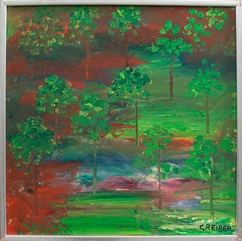GUNNAR GREIBER, olja på duk, signerad.