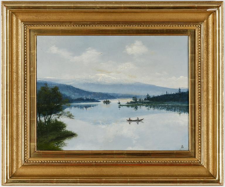 CHARLOTTA WILHELMINA LEWENHAUPT, olja på duk, monogramsignerad samt daterad 1883.