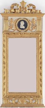 SPEGEL, gustaviansk, omkr 1800.