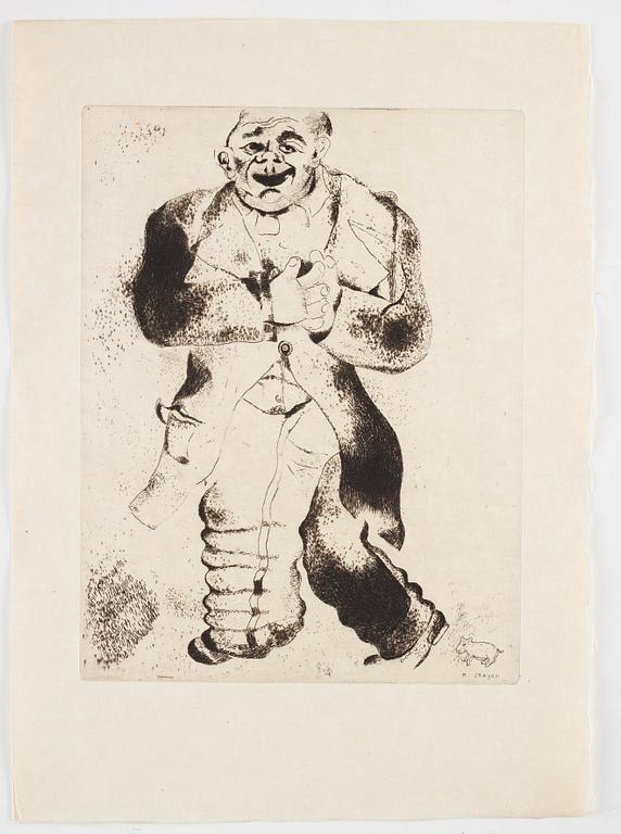 MARC CHAGALL, 21 st etsningar ur upplagan om 50 exemplar på Japan-papper, 1923-1948, (publicerad av Teriade, Paris 1948).