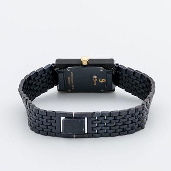 WRISTWATCH, H Stern, Sapphire collection, 19 x 25 mm, ceramik bracelet, original box, case and certificate.