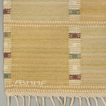 Barbro Nilsson, A CARPET, "Falurutan gul", flat weave, ca 390 x 201 cm, signed AB MMF BN.