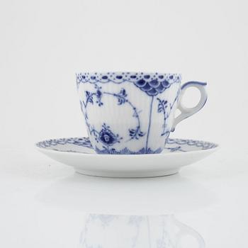 A 12-piece 'Musselmalet' porcelain coffee service, Royal Copenhagen, Denmark.