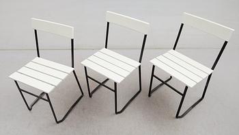 TRÄDGÅRDSSTOLAR, 3 st, 1900-talets mitt.