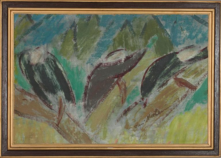 OLAVI MARTIKAINEN, olja på duk, uppfodrad på pannå, sign. o dat. -66.