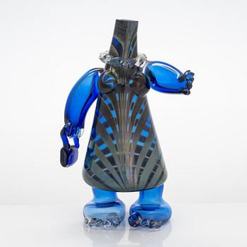 Björn Weckström, glasskulptur/ vas, signerad Björn Weckström Nuutajärvi Notsjö. 1970-tal.