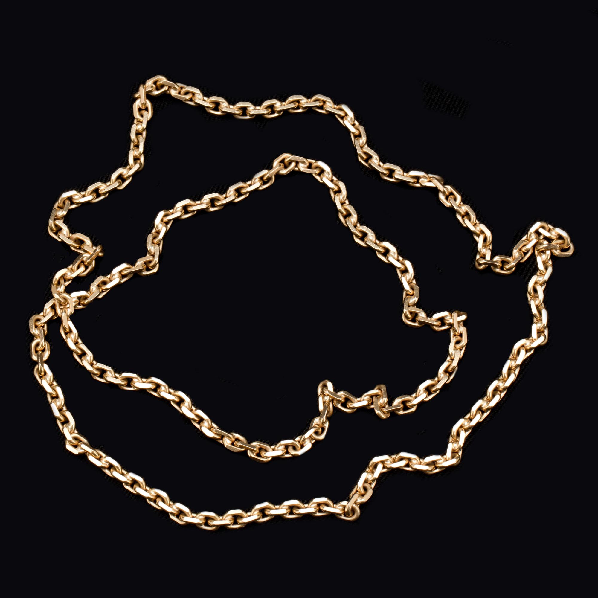 COLLIER, 18 k guld. Vikt ca 76 g.
