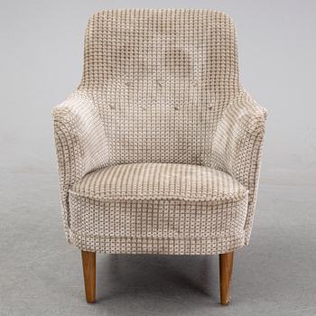 Carl Malmsten, a 'Samsas' easy chair, AB OH Sjögren, Tranås, 1986.