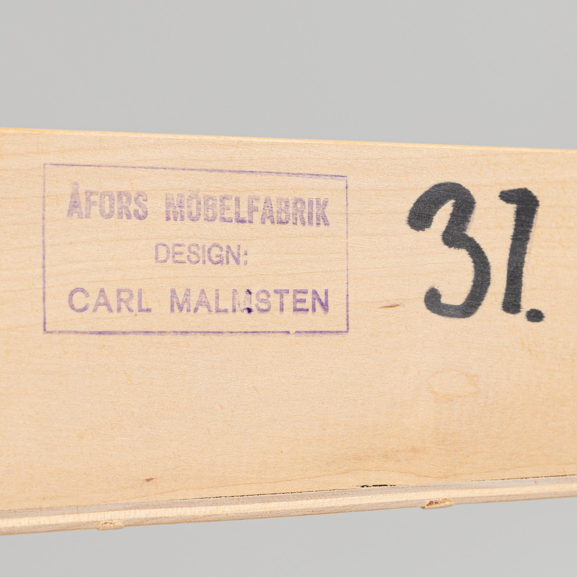 Carl Malmsten, a pair of birch bedside tables, Åfors Möbelfabrik.