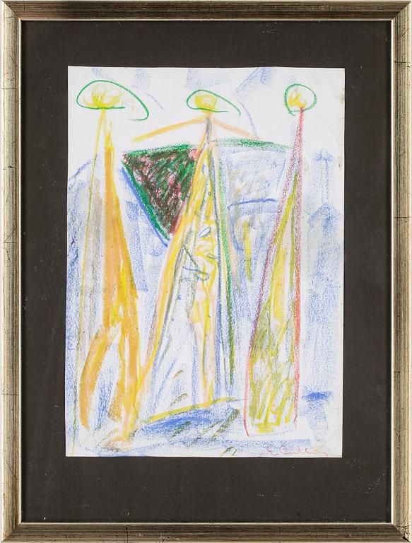 ERLAND CULLBERG, krita på papper, signerad.