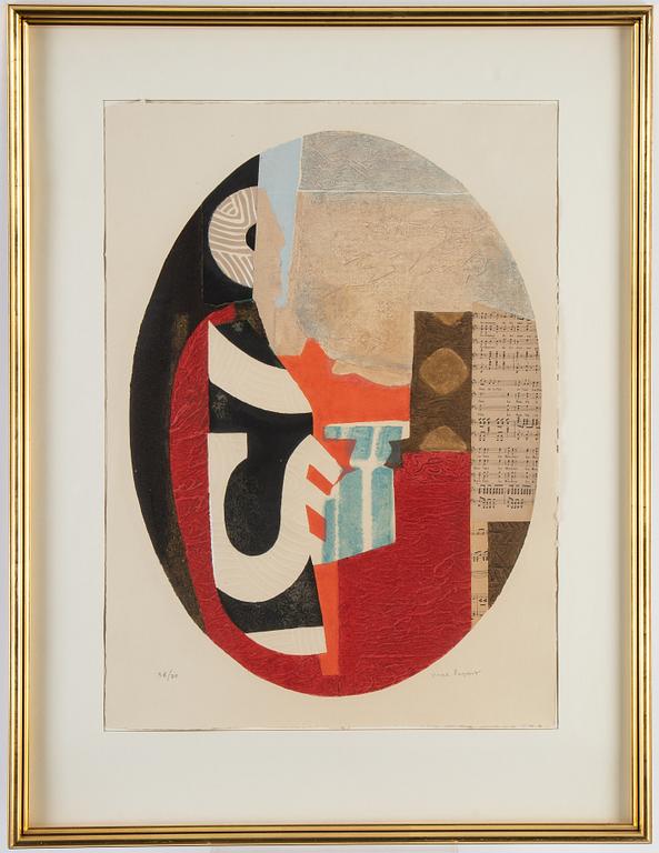 Max Papart, carborundumetsning, signerad 36/75.