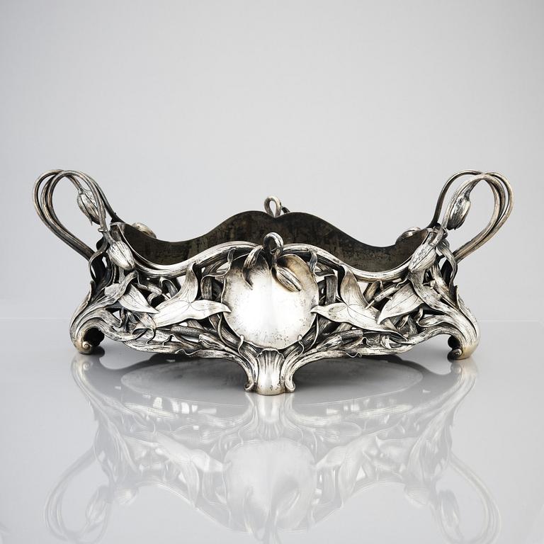 CF Carlman, jardinière, Art Nouveau, Stockholm 1899, silver.