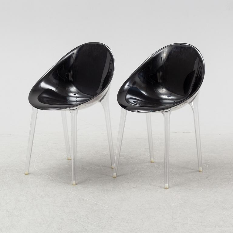 Philippe Starck, a pair of 'Mr. Impossible' chairs from Kartell, Italy.
