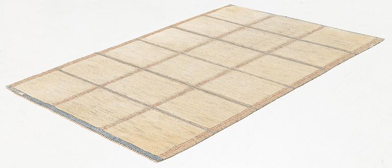 Märta Måås-Fjetterström, a carpet, 'Rutig vit halvflossa', knotted pile in relief, c 196 x 132,5 cm, signed AB MMF.