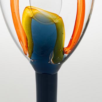 Oiva Toikka, skulptur, "Lollipop", signerad Oiva Toikka Iittala 2016 Scope 2016 9/100.